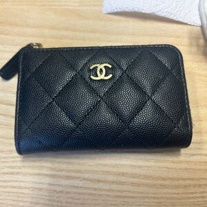 Chanel Black Caviar key pouch
